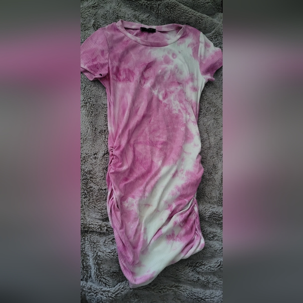 Pink and White Tie-Dye Dress